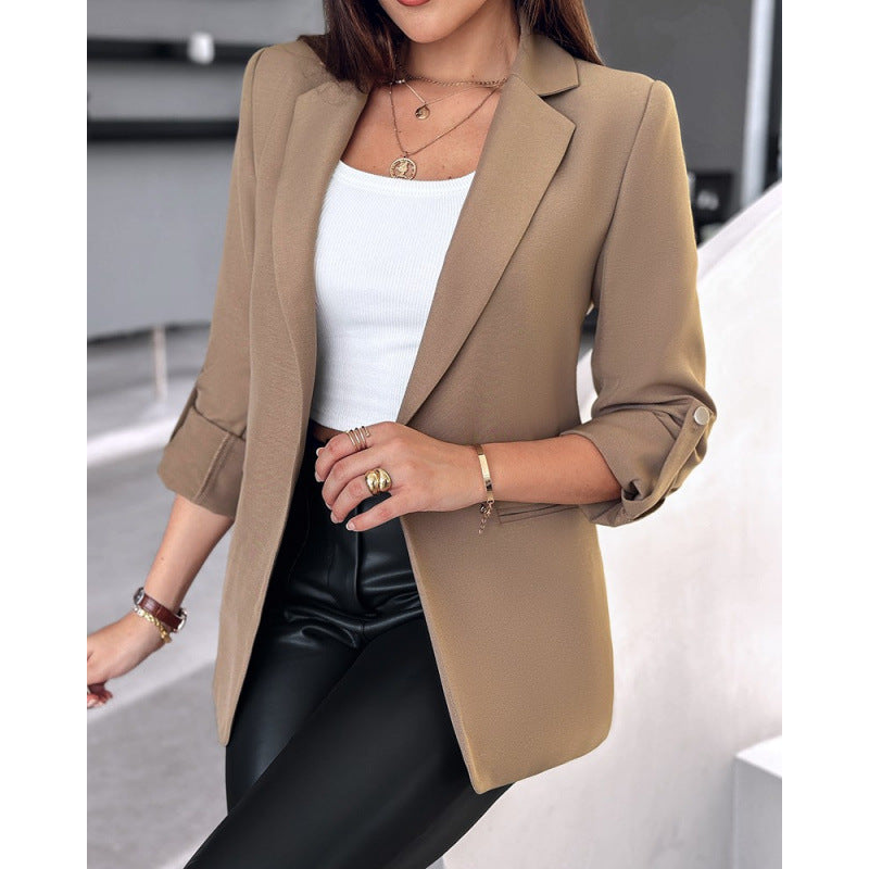 Damen Tailored Blazer mit hochmodischem Schnitt und asymmetrischen Ärmeln R&B