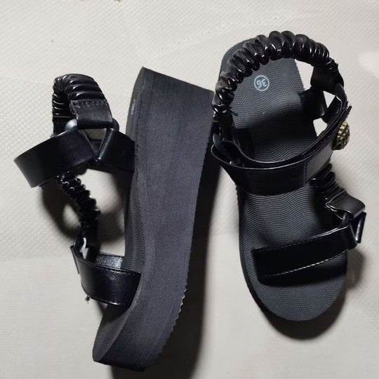 Damen Wedge-Sandalen mit raffiniertem Riemendesign und komfortabler Sohle R&B