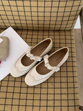 Damen Ballerinas mit elastischem Riemen und dekorativen Details R&B