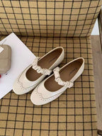 Damen Ballerinas mit elastischem Riemen und dekorativen Details R&B