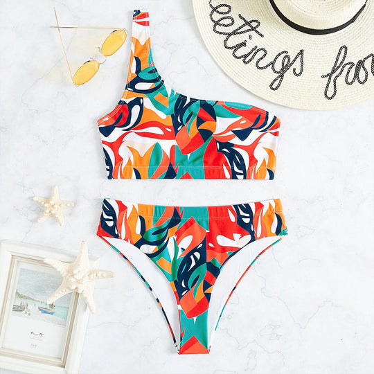 Damen asymmetrisches Bikini-Oberteil R&B