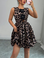 Damen Kleid mit tierischem Muster R&B