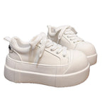 Damen Plattform Sneakers mit trendiger Gummi-Laufsohle und markantem Obermaterial R&B