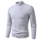 Herren eleganter Rollkragenpullover aus feinem Rippstrick R&B