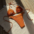 Damen Triangel-Bikini mit luxuriösem Gold-Detail R&B