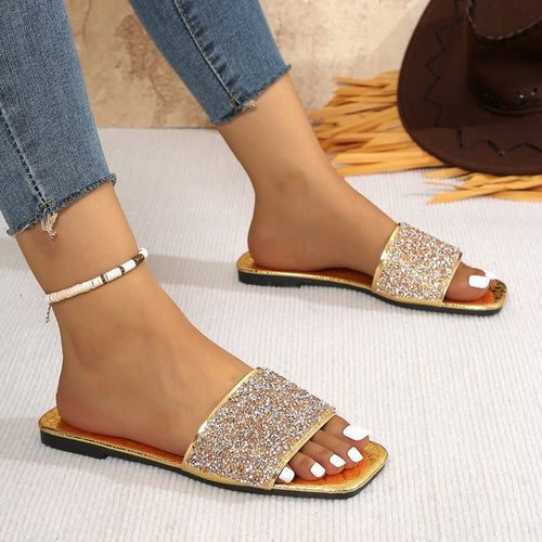Damen Glitzernde Freizeitsandalen R&B