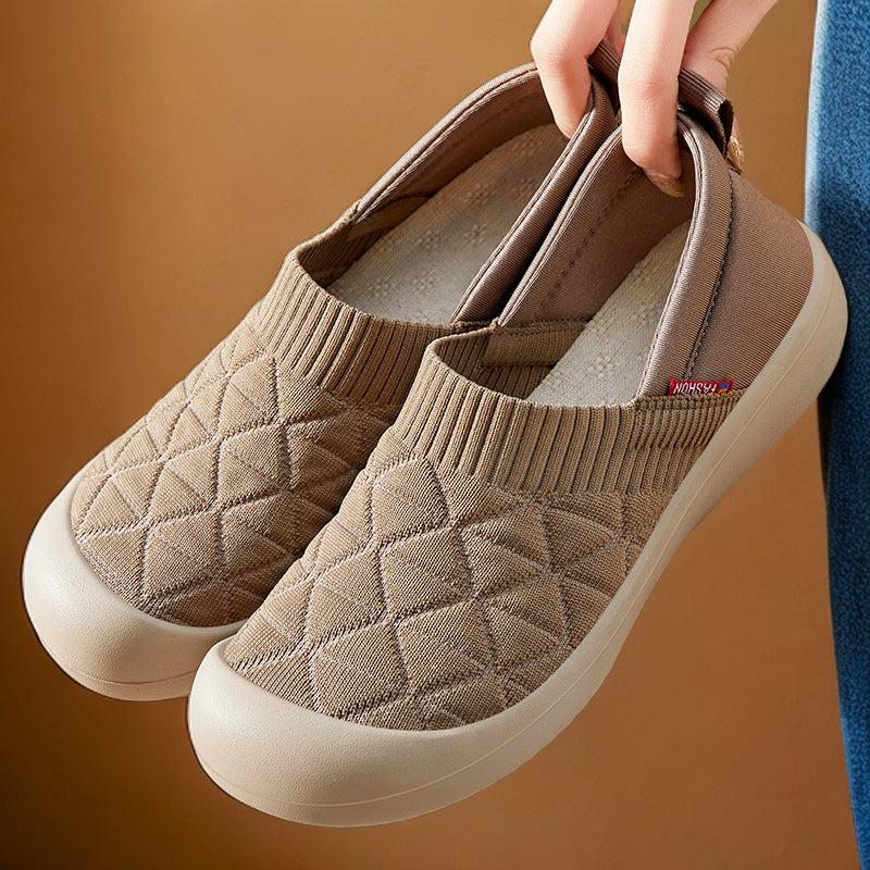 Damen bequeme Slip-On Freizeitschuhe mit elastischem Einstieg R&B