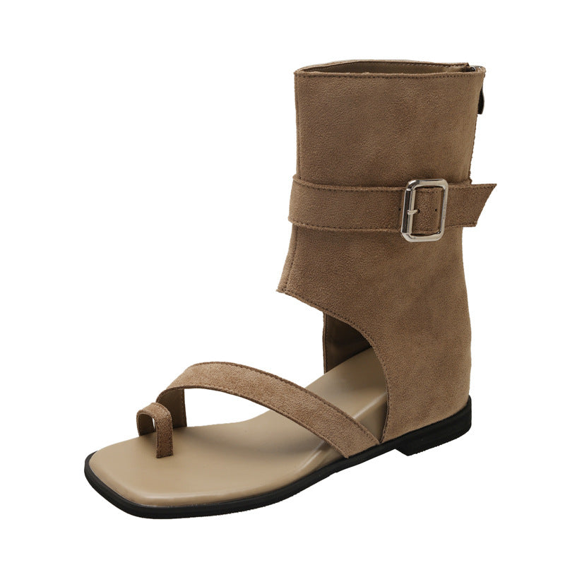 Damen Moderne Sandalenstiefel mit verstellbarem Riemen und elegantem Design R&B