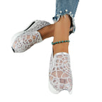 Damen Sneakers mit luxuriösem Strass-Muster und bequemem Fußbett R&B