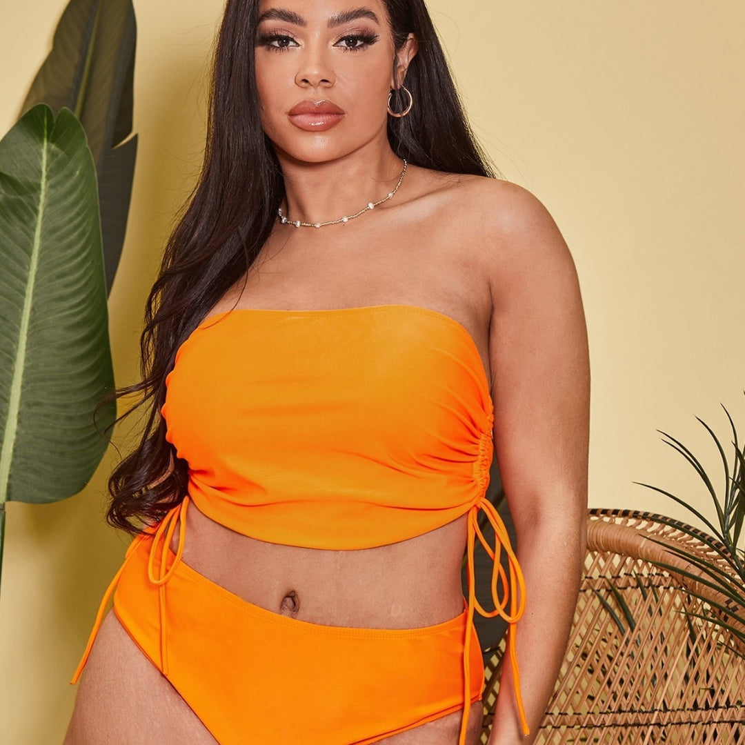 Damen Tankini-Set mit verstellbarem Wickel-Top und hochgeschnittenen Shorts R&B