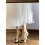 Damen elegante und raffinierte Stiletto-Pumps mit Schleifendetail R&B