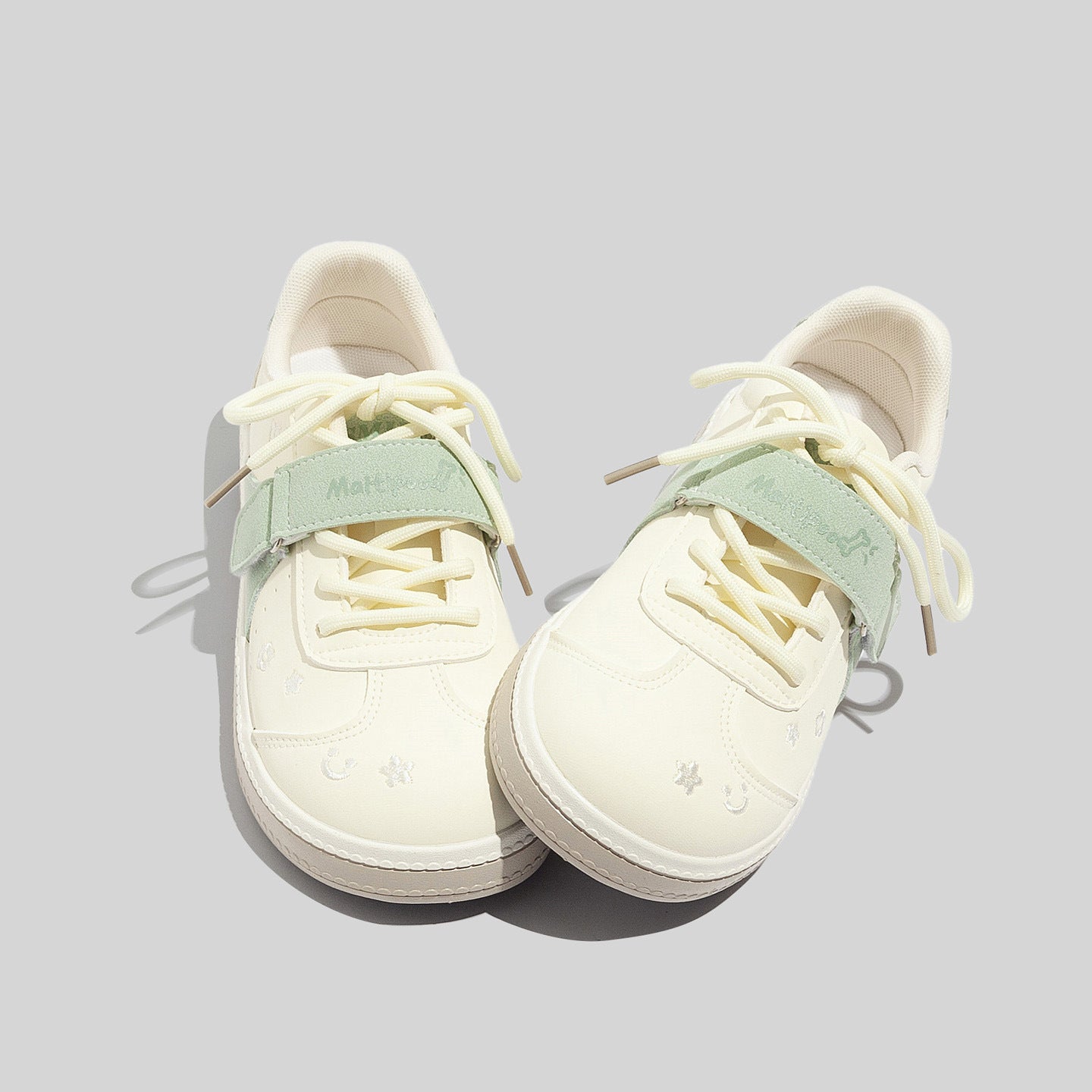 Damen Sneakers mit floralem Design und praktischem Klettverschluss