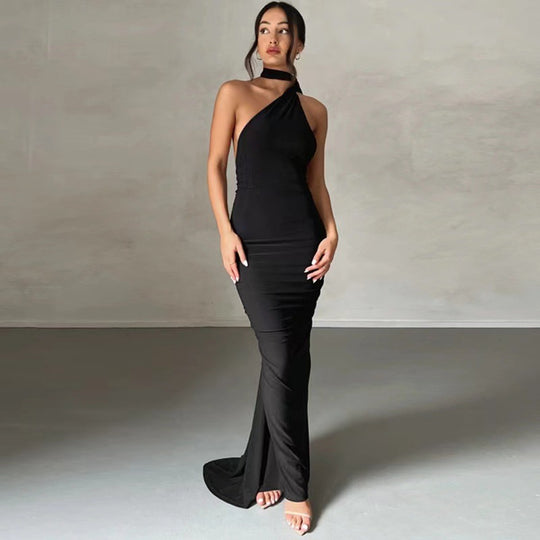 Damen Elegantes Wickelkleid mit asymmetrischem Saum und figurbetontem Schnitt R&B
