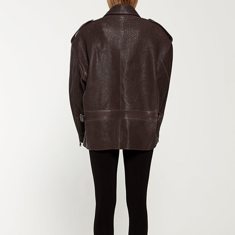 Damen Oversized jacke im robusten Design mit praktischen Taschen R&B