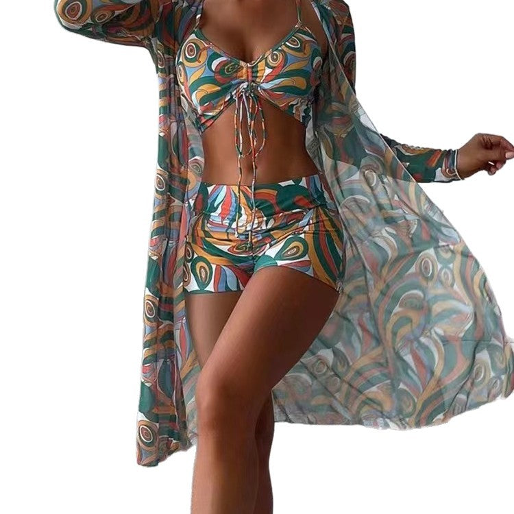 Damen Tankini-Set mit modischem Overshirt R&B