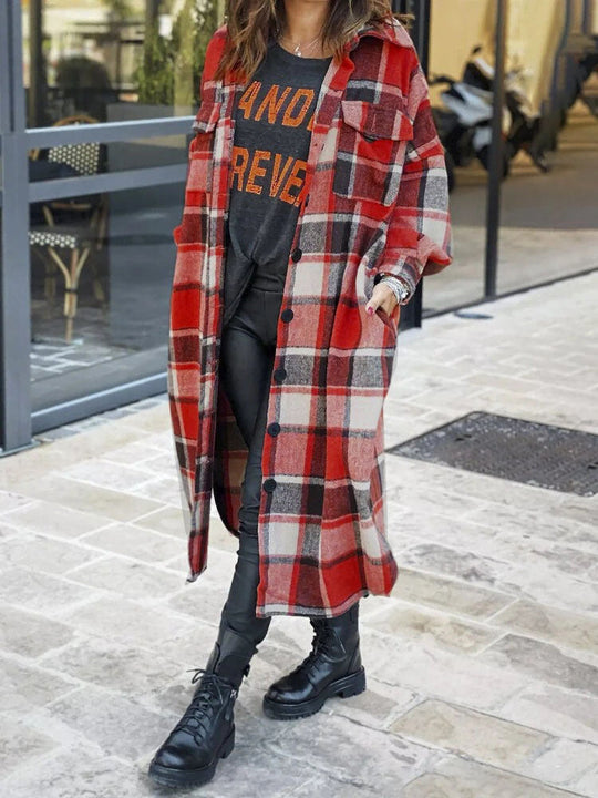 R&B | Flanell Karotrenchcoat