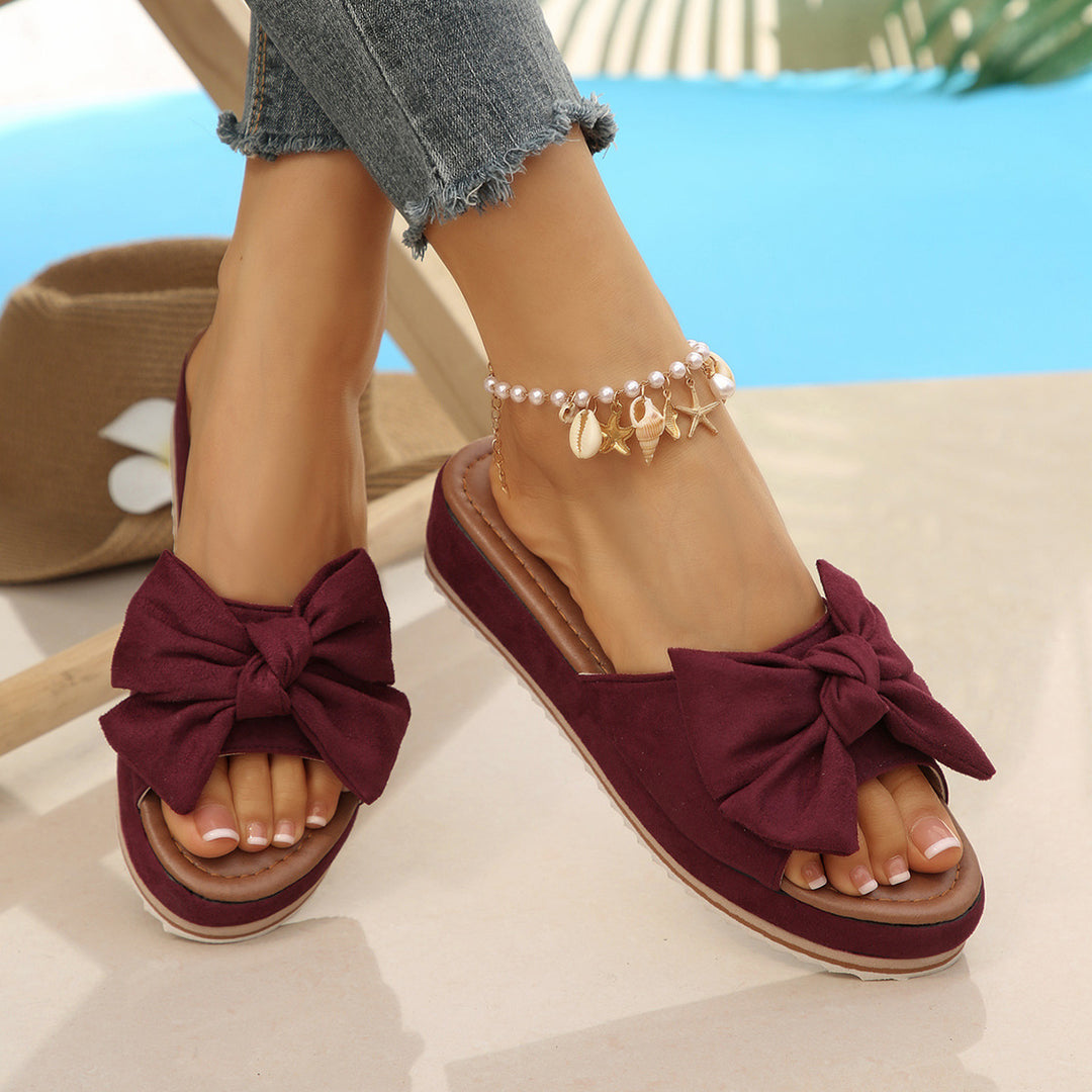 Damen Bequeme Sandalen mit modischem Schleifen-Design R&B