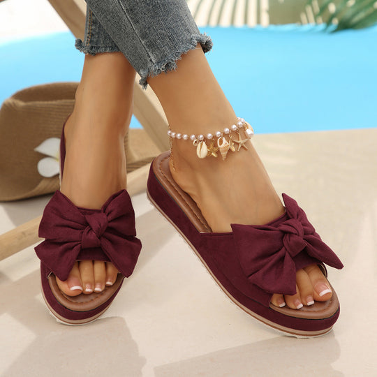 Damen Bequeme Sandalen mit modischem Schleifen-Design R&B