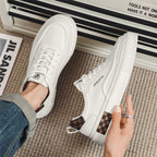 Damen Sportliche Sneakers mit modischem Leder-Design und dämpfender Laufsohle R&B