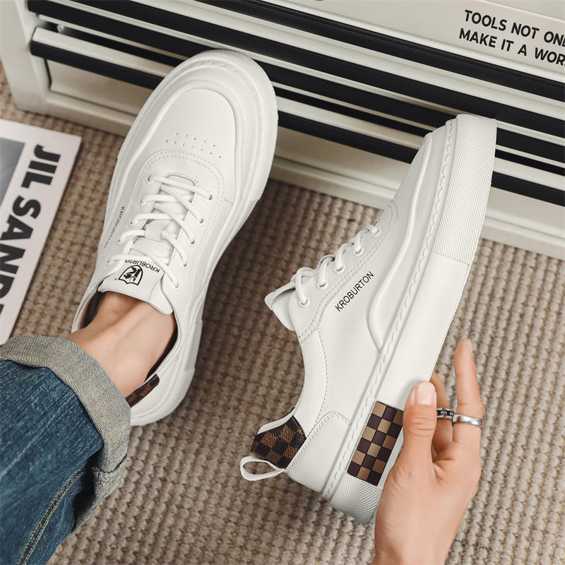 Damen Sportliche Sneakers mit modischem Leder-Design und dämpfender Laufsohle R&B