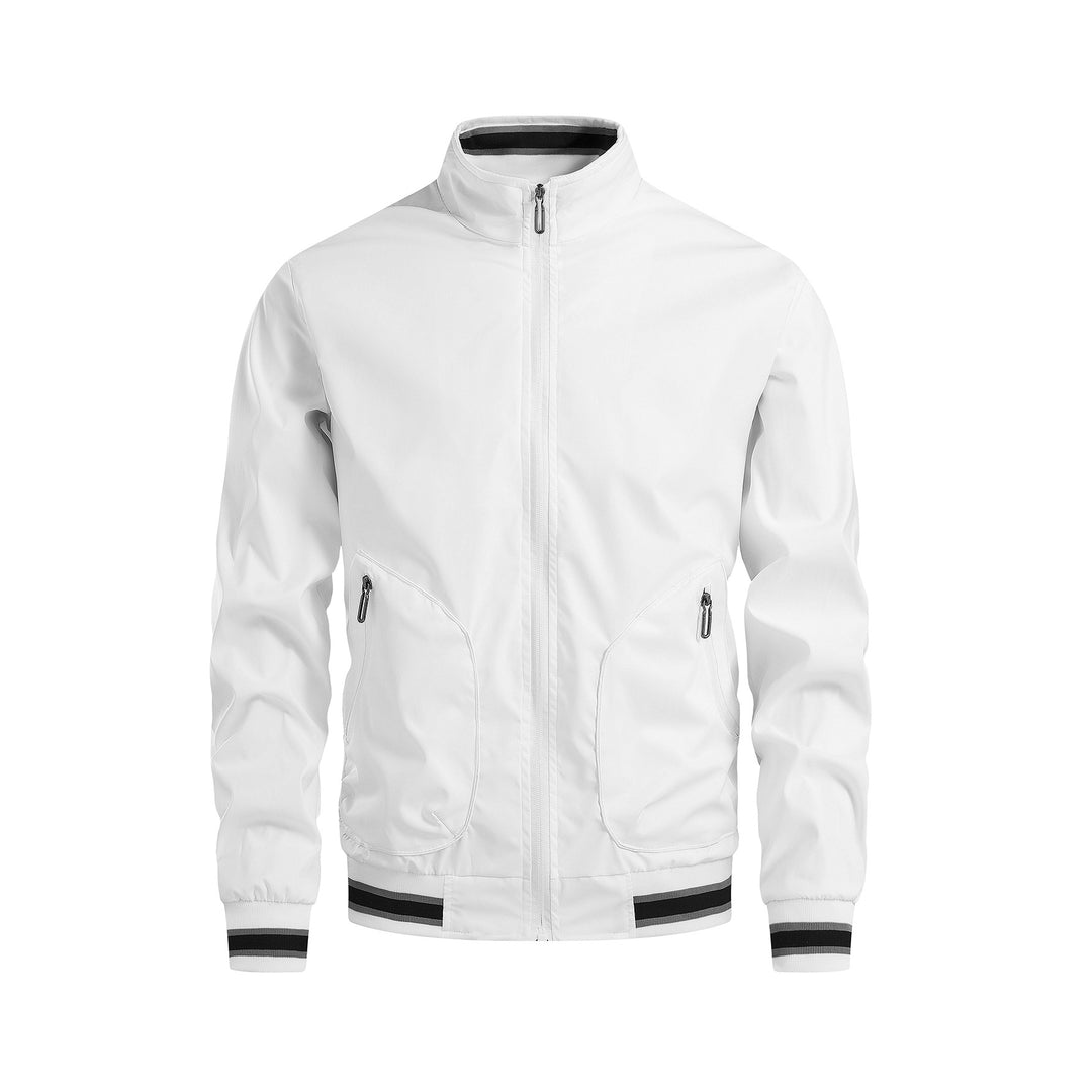 Herren sportliche Übergangsjacke mit hohem Kragen und praktischen Reißverschlusstaschen R&B