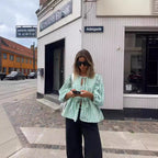 Damen Bluse mit Rüschen und Bindändern