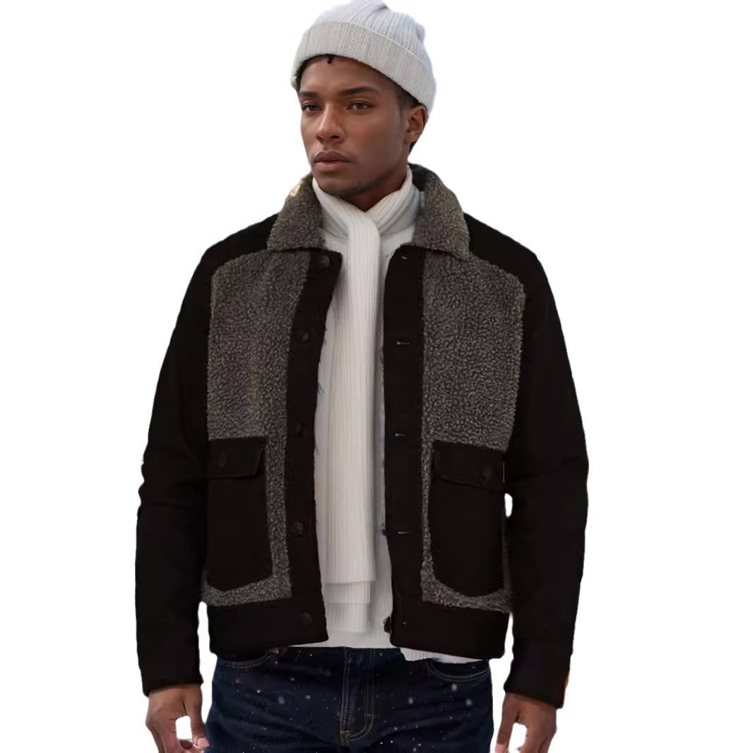 Herren lässige Fleece-Jacke R&B