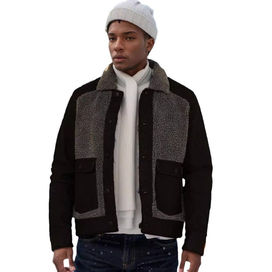 Herren lässige Fleece-Jacke R&B
