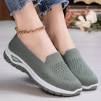 Damen Slip-On Laufschuhe mit luftdurchlässigem Strickdesign und dämpfender Sohle R&B