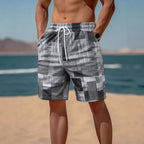 Herren stylische Bade-Shorts mit modernem Graphikmuster