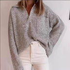 Damen lässiger Strickpullover R&B