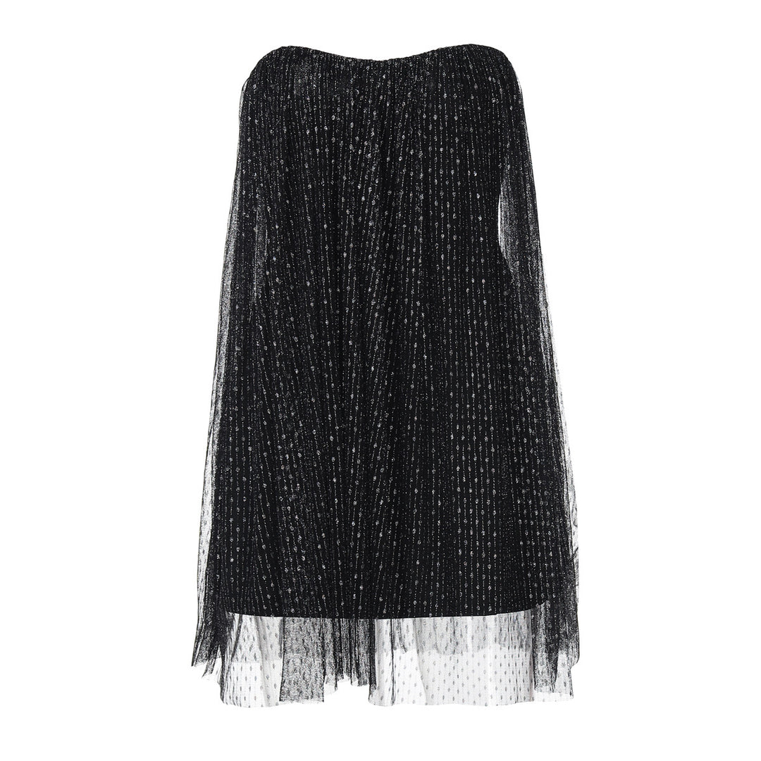 Damen Elegantes Trägerloses Couture-Kleid mit voluminösem Rock und glamourösem Tüll-Akzent R&B