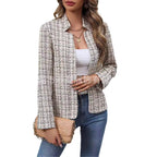 Damen Blazerjacke aus Tweed mit strukturiertem Muster R&B