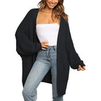 Damen Grobstrick Cardigan mit offenen Fronten und praktischen Taschen