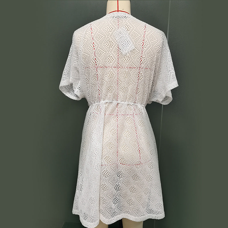 Damen eleganter Häkel-Strandüberwurf R&B