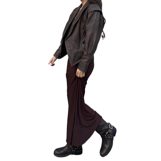 Damen Biker jacke mit elastischem Bund R&B