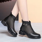 Damen Stiefeletten mit atmungsaktivem Netzdesign und robustem Blockabsatz R&B