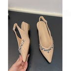 Damen Slingback Pumps mit funkelnder Strassverzierung R&B