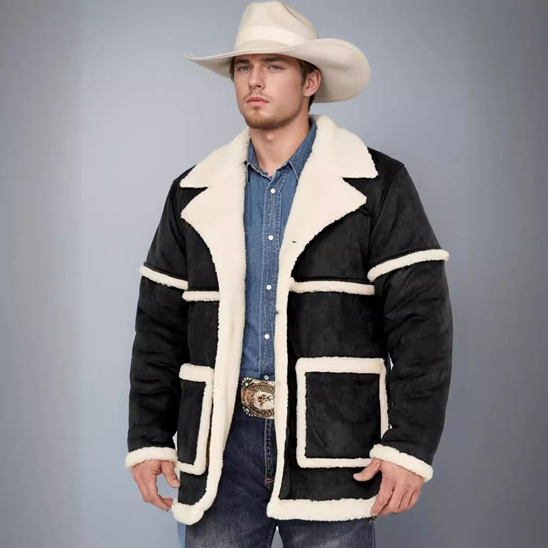 Herren Lässige und gefütterte Outdoor-Jacke mit großen Taschen R&B