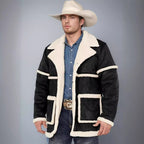Herren Lässige und gefütterte Outdoor-Jacke mit großen Taschen R&B