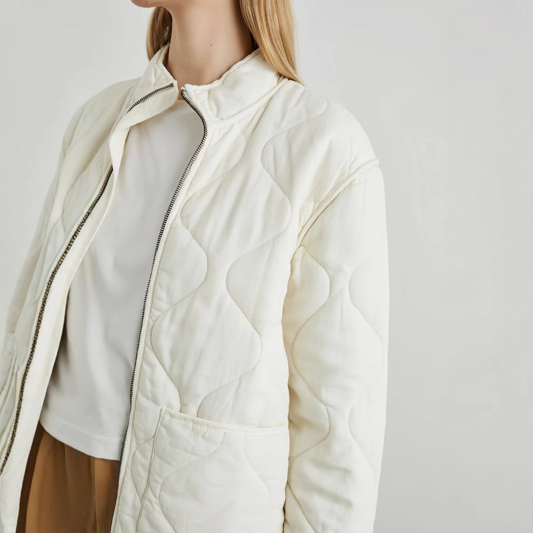 Damen gesteppte Übergangsjacke mit hohem Kragen R&B