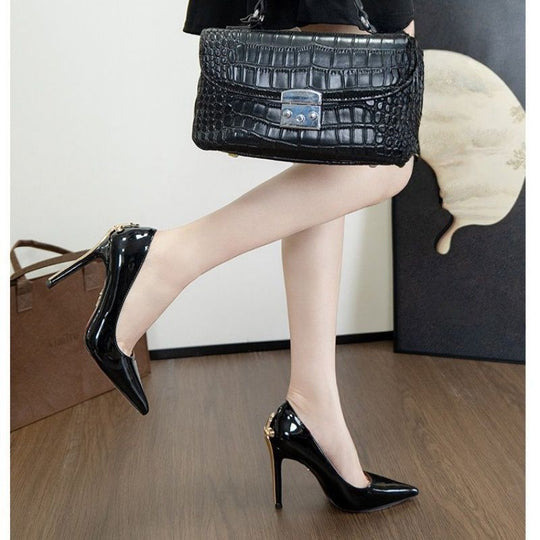 Damen elegante High Heel Pumps mit verstellbarem Knöchelriemen R&B