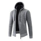 Herren gefütterte Strickjacke mit Kapuze R&B