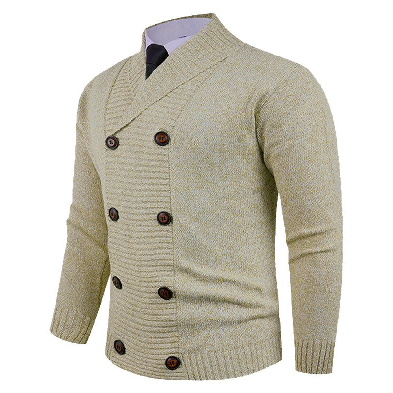 Herren Strickjacke mit doppelter Knopfleiste und feiner Struktur R&B