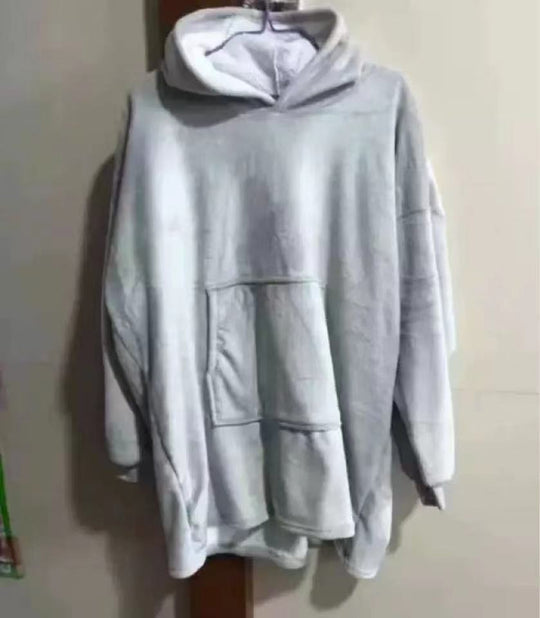Damen Großer Kapuzenpullover mit kuscheligem Fleece und praktischen Taschen R&B