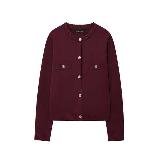 Damen Cardigan mit Knopfdetails und Brusttaschen R&B