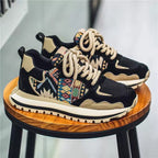 Damen Modische Sneakers mit vielfältigem Ethno-Muster und strapazierfähiger Sohle