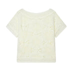 Damen Strickoberteil mit floralem Strukturmuster R&B