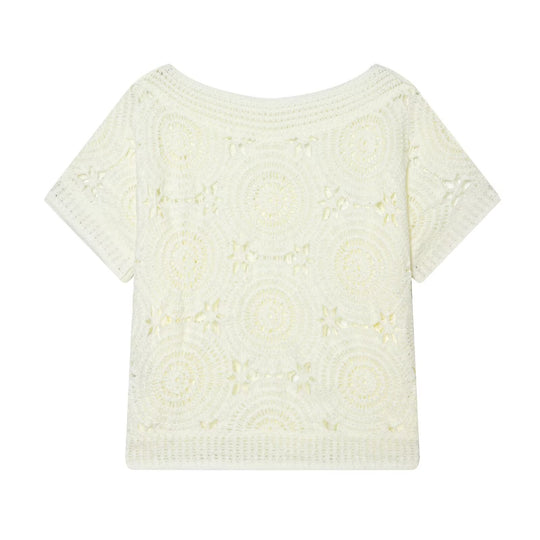 Damen Strickoberteil mit floralem Strukturmuster R&B