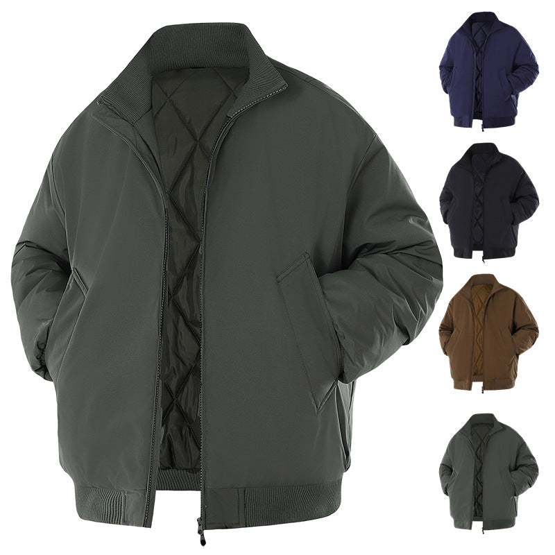 Herren Winterjacke mit warmem Innenfutter und praktischen Taschen R&B